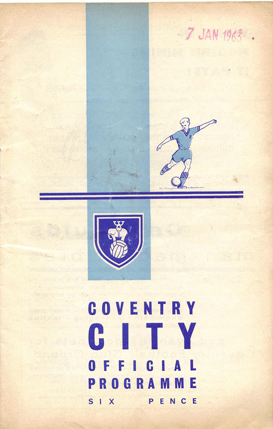 <b>Tuesday, August 28, 1962</b><br />vs. Coventry City (Away)
